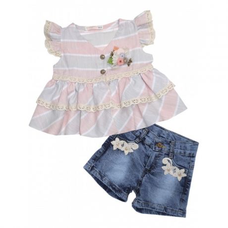 Комплекты детской одежды Baby Rose Комплект для девочки туника, шорты 3395