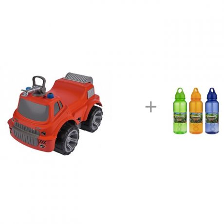 Каталки BIG Пожарная машина Power worker maxi с водой и 1 Toy Мы-шарики Гигантские мыльные пузыри