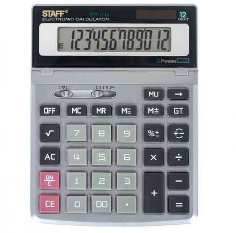 Канцелярия Staff Калькулятор настольный STF-1712 12 разрядов
