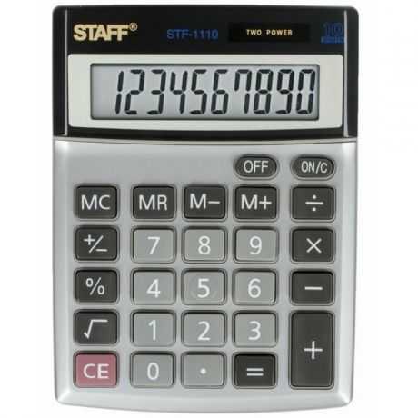 Канцелярия Staff Калькулятор настольный компактный STF-1110 10 разрядов