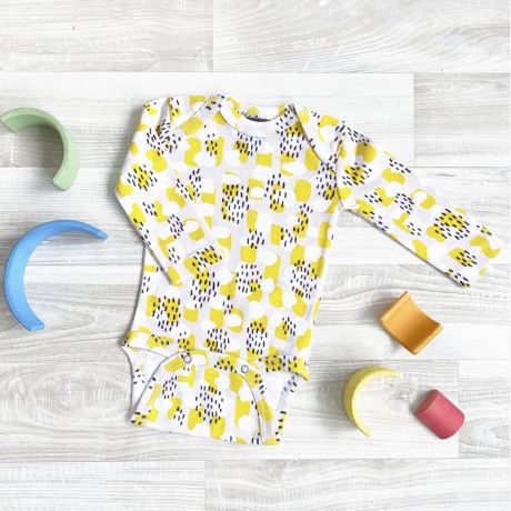 Боди, песочники, комбинезоны Mjolk Боди с длинным рукавом Mustard Spots