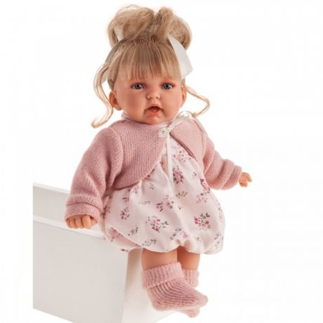 Куклы и одежда для кукол Munecas Antonio Juan Кукла Лухан в светло-розовом озвученная 27 см