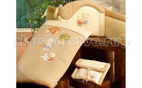 Комплекты в кроватку BabyPiu Biba - комплект: бортик,одеяло,наволочка