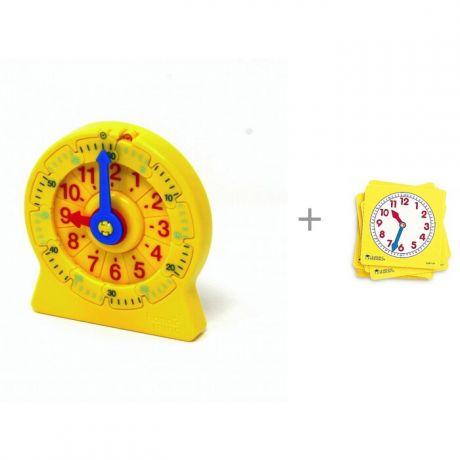 Развивающие игрушки Learning Resources Учимся определять время Часовой пазл и Циферблаты