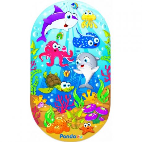 Коврики для купания Pondo Kids для ванны Морские Обитатели 69х39 см