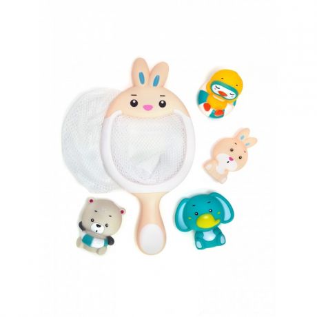 Игрушки для ванны ЯиГрушка Набор игрушек для ванной Сачок-Зайчик