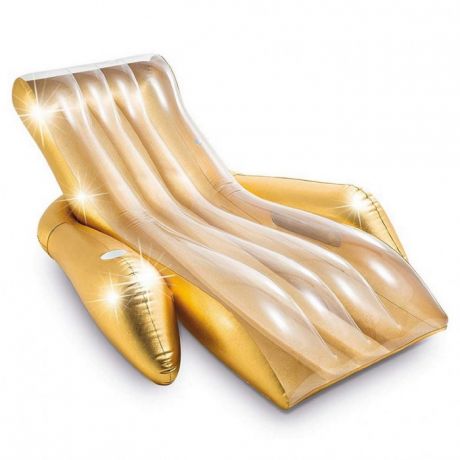 Матрасы для плавания Intex Надувное блестящее кресло для плавания 175х119х61 см
