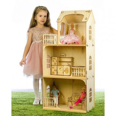 Кукольные домики и мебель Теремок Кукольный дом Любава конструктор