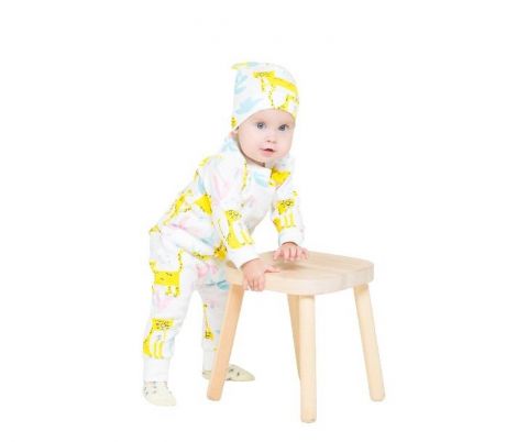 Комплекты детской одежды Crockid Комплект для девочки: Лонгслив и штанишки Леопарды