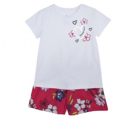 Комплекты детской одежды Chicco Комплект для девочек футболка и шорты Цветы 09076329