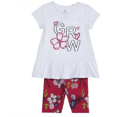 Комплекты детской одежды Chicco Комплект для девочек футболка и шорты Цветы grow 09076330