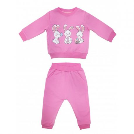 Комплекты детской одежды Bonito kids Комплект для девочки Зайки (свитшот и брюки) ОР247