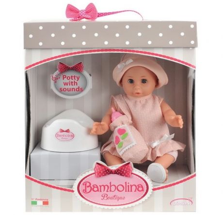 Куклы и одежда для кукол Dimian Кукла-пупс Boutique с горшком 36 см
