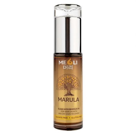 Косметика для мамы Meoli Эликсир с маслом Марулы для роста волос и восстановления сухих кончиков 60 мл