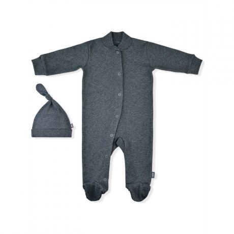 Комплекты детской одежды Лео Комплект (комбинезон со следками, шапочка)