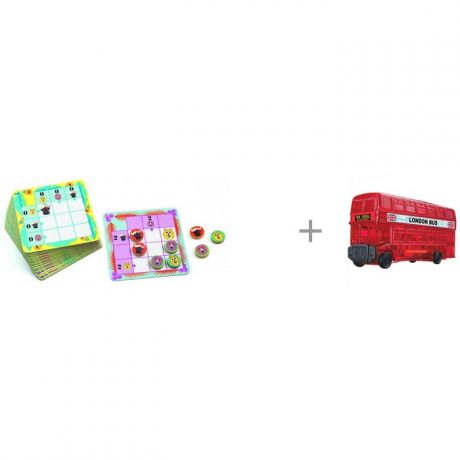 Настольные игры Djeco Игра настольная Джунгли и Crystal Puzzle Головоломка Лондонский автобус
