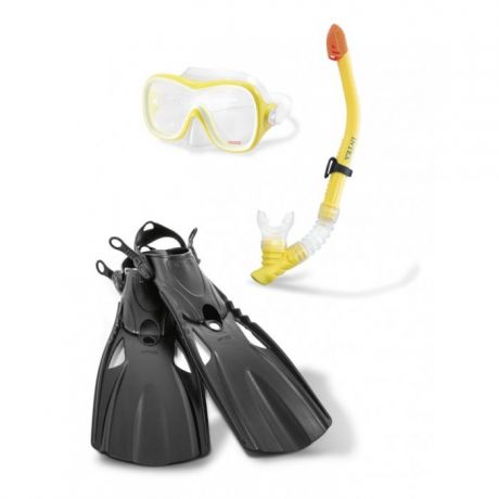 Аксессуары для плавания Intex Плавательный набор маска трубка ласты с55658