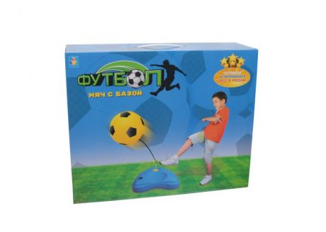 Спортивный инвентарь 1 Toy Набор для игры в футбол с базой мячом и насосом