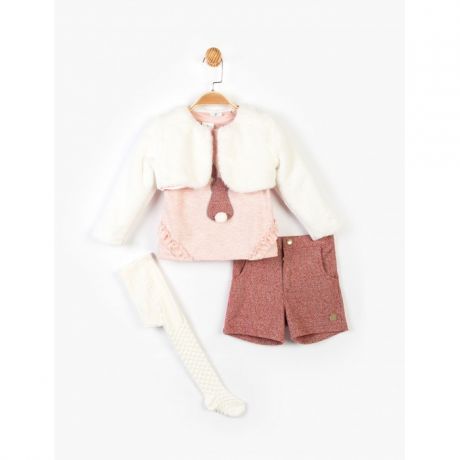 Комплекты детской одежды Panolino Комплект для девочки (шорты, кофта, болеро, колготки) PN14912