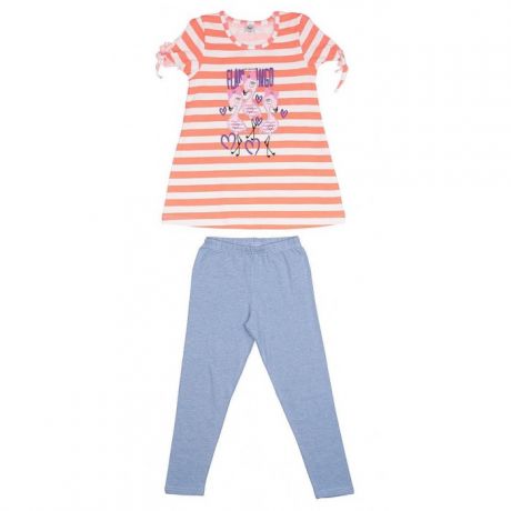 Комплекты детской одежды RuZkids Комплект для девочки (туника, леггинсы) Фламинго
