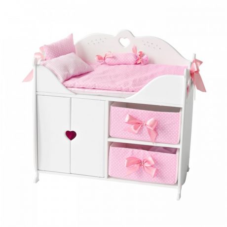 Кроватки для кукол Paremo шкаф с постельным бельем