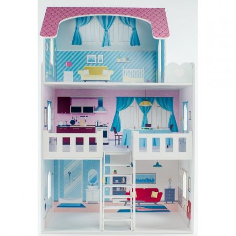 Кукольные домики и мебель Paremo Деревянный кукольный домик Валери Шарм с мебелью (6 предметов)
