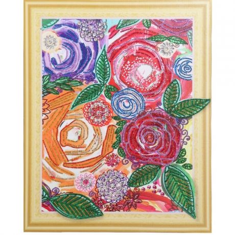Картины своими руками Color Kit Алмазная картина с фигурными стразами Винтажные цветы