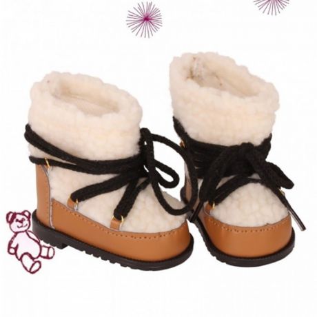 Куклы и одежда для кукол Gotz Зимние утепленные ботинки со шнуровкой для кукол 45-50 см