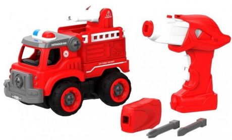 Сборные модели Shantou Bhs Toys Набор пластмассовых деталей Пожарная машина с пультом ДУ