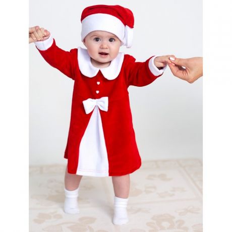 Комплекты детской одежды Дашенька Комплект новогодний для девочки (платье, колпачок)
