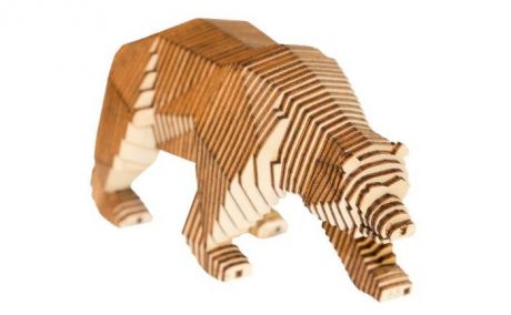 Сборные модели Uniwood параметрический Медведь