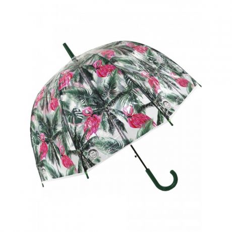 Зонты Mihi Mihi 7413 трость Тропический Фламинго прозрачный купол