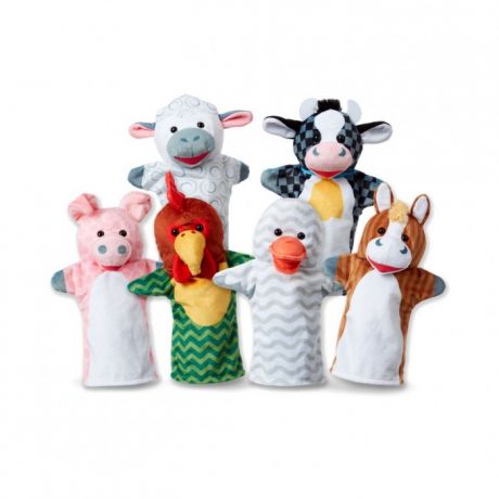 Ролевые игры Melissa & Doug Плюшевые куклы на руку Животные с фермы