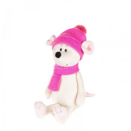 Мягкие игрушки Maxitoys Luxury Мышка Мила в шапке и шарфе 21 см