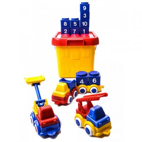 Игровые наборы Viking Toys Набор Строители - Построй машинки большое ведро