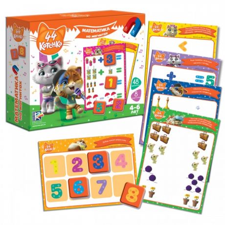 Раннее развитие Vladi toys Магнитная математика для детей 44 Котенка