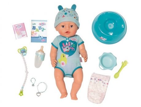 Куклы и одежда для кукол Zapf Creation Кукла-мальчик Baby born интерактивная 43 см