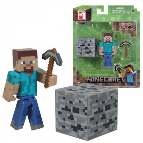 Игровые наборы Minecraft Фигурка Стив Игрок с аксессуарами 8 см