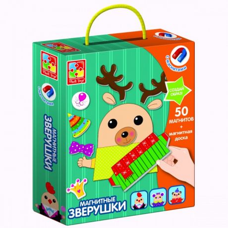 Игры для малышей Vladi toys Магнитная игра Зверушки