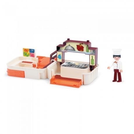 Игровые наборы Efko Раскладывающийся игровой набор Кухня с аксессуарами и фигуркой повара