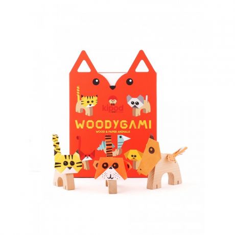 Деревянные игрушки Kipod Toys Набор-оригами Животные