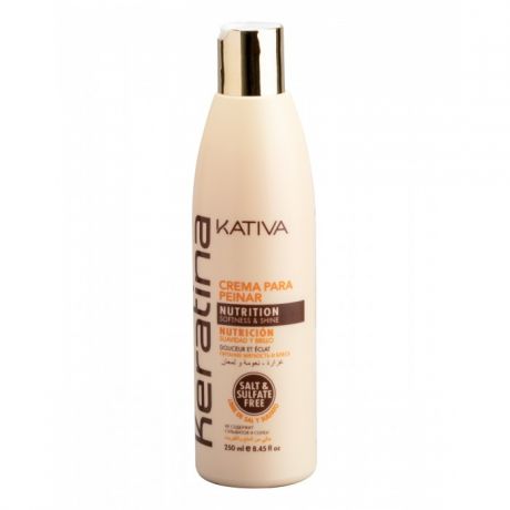 Косметика для мамы Kativa Keratina Укрепляющий крем для укладки с кератином для всех типов волос 250 мл