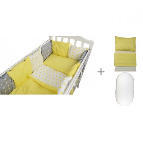 Комплекты в кроватку Forest kids для овальной кроватки Milky Way (18 предметов) с постельным бельем и наматрасником