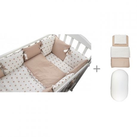 Комплекты в кроватку Forest kids для овальной кроватки Dream (18 предметов) с постельным бельем и наматрасником