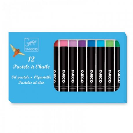 Карандаши, восковые мелки, пастель Djeco Набор пастельных карандашей 12 классических цветов