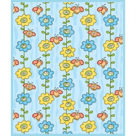 Одеяла Baby Nice (ОТК) байковое Божья коровка на цветке 100х140 см
