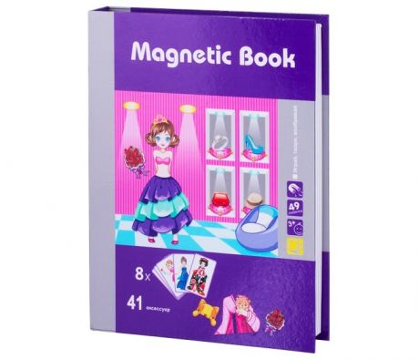 Развивающие игрушки Magnetic Book игра Маскарад 49 деталей