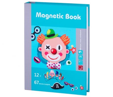 Развивающие игрушки Magnetic Book игра Гримёрка веселья 79 деталей