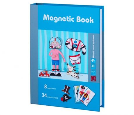 Развивающие игрушки Magnetic Book игра Интересные профессии 42 детали