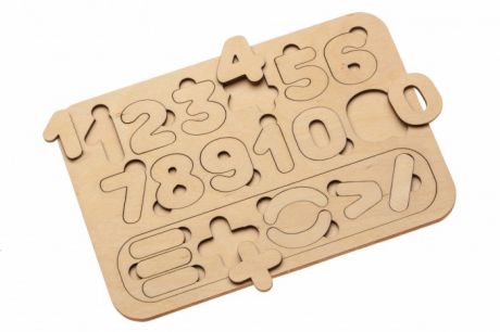 Деревянные игрушки Bradex Рамка-вкладыш Цифры и счет